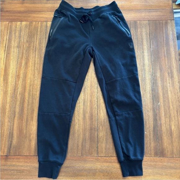 Spyder Active Men’s ProWeb Sweatpants Joggers/Tapered Leg Black  ~ Size Medium - Picture 1 of 9